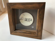 Framed Porcelain Plaque "Cofia fod na Werth dy Wen" - Meinir Wyn